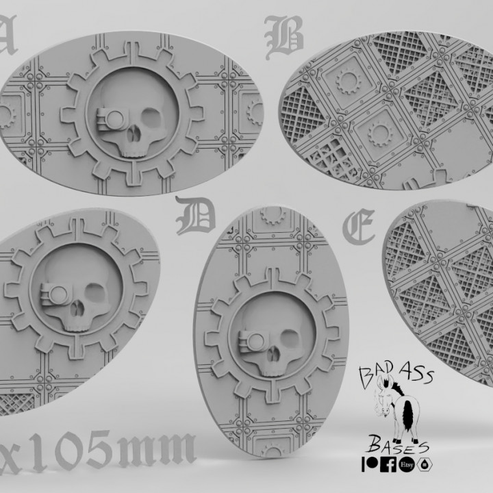 170x105mm stompers Marte badassbases tavolo Accessori 40k cavaliere imperiale base wh40k basi 3D print model - Mito3D