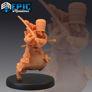 basket monk attacking katana sword master male fighter japanese dynasty epic-miniatures basket fantasy fighter japanese master medieval monk monster rpg sword warhammer sla male dynasty enemy tabletop katana dungeon dnd pathfinder npc pre-supported attacking supported pre  3d print model - Mito3D