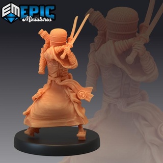 basket monk defending katana sword master male fighter japanese dynasty epic-miniatures fantasy medieval monster rpg warhammer sla enemy tabletop dungeon dnd pathfinder npc pre-supported supported pre 3d print model - Mito3D