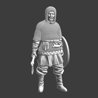 medieval norwegian infantryman northern crusades miniatures Tabletop Characters & Creatures Historical Universe printable axe battle knight soldier wargaming warrior infantry scandinavian 28mm scenery crusader 1242 3d print model - Mito3D