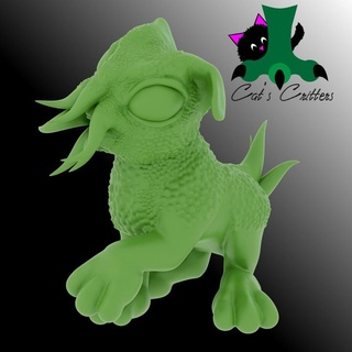 eldritch puppy c angelina Tabletop Characters & Creatures Fantasy Universe cute tentacle squid 3d print model - Mito3D