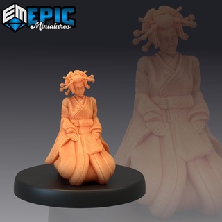 geisha sitting female villager samurai woman japanese dynasty epic-miniatures fantasy female japanese medieval monster rpg warhammer woman sla dynasty enemy sitting tabletop dungeon samurai villager dnd pathfinder npc geisha pre-supported supported pre  3d print model - Mito3D