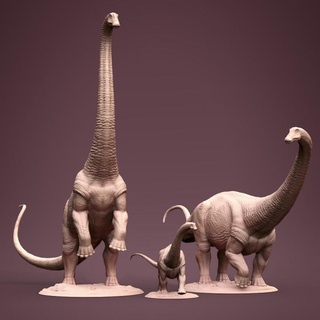 brontosaurus family clynche art Toys & Games Animal Creature Figures dinosaur tabletop dnd sauropod 3d print model - Mito3D