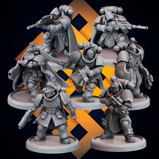 space mongols horde miniatures Tabletop Characters & Creatures Sci-Fi Universe warhammer spacemarines w40k mongol jaghataikhan whitescars 3d print model - Mito3D