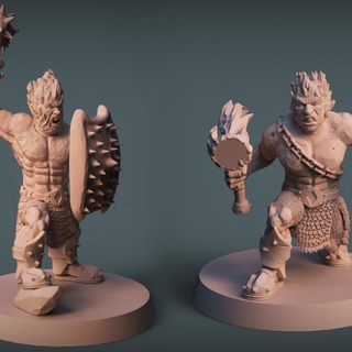 azer iron dwarfs pack imp3dsion Tabletop Characters & Creatures Fantasy Universe dungeons metal rpg warrior enemy soldiers dwarf dungeonsanddragons tabletop campaign d&d dnd neutral enanos hierro 3d print model - Mito3D