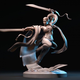 mira danseur sabre Christy Hartmann table personnages créatures fantaisie univers fille guerrier épées 3d print model - Mito3D