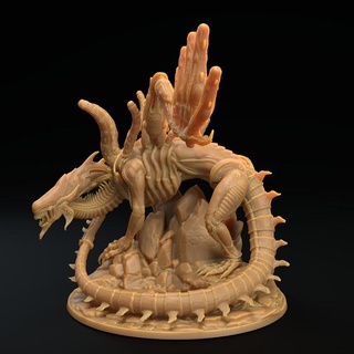 xeno dragon - xenomorph alien - presupported dragon trappers lodge  Tabletop Tabletop Characters & Creatures Sci-Fi Universe Tabletop Tabletop Characters & Creatures alien dragon dragons dungeons egg horror facehugger trappers cthulhu lovecraft pathfinder xenomorph xeno lodge hrgiger yautja ellenripley lv426 endoparasitoid preditor  3d print model - Mito3D