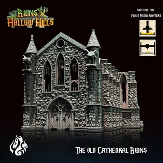 old cathedral ruins - hollow hills crippled god foundry Tabletop 3D Printable Terrain Fantasy building fantasy kickstarter rpg temple terrain wargames dnd scenery pathfinder tabletopgames scatter cgf hollowhills 3d print model - Mito3D