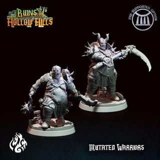 mutated warriors - ruins hollow hills crippled god foundry Tabletop Characters & Creatures Fantasy Universe demon fantasy rpg undead wargames zombies dnd tabletopgames cgf hollowhills bloated 3d print model - Mito3D
