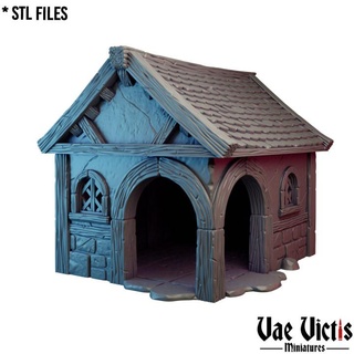 toll house supportless vae victis miniatures Tabletop 3D Printable Terrain Fantasy building fantasy parts rpg post tabletop dnd scenery guards 3d print model - Mito3D