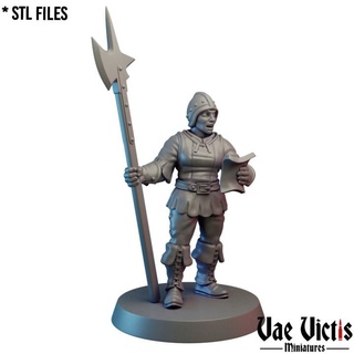village guard woman 03 pre-supported vae victis miniatures Tabletop Characters & Creatures Fantasy Universe city fantasy rpg unit tabletop dnd wtach 3d print model - Mito3D