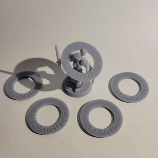 Bedingung Stichworte Tischplatte Gaming Nikolaus Diaz Zubehör Zubehörteil Miniaturen Ringe Verliese Drachen ttrpg dnd5e Bedingungen 3d print model - Mito3D