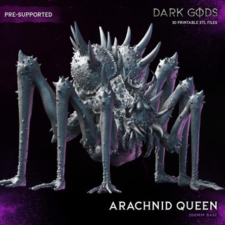 arachnid queen - dark gods Tabletop Characters & Creatures Fantasy Universe demon monster ring woman spider chaos drider lolth elden 3d print model - Mito3D