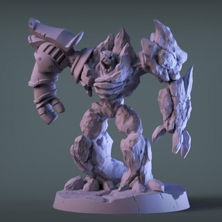 magic golem 3 scales imp3dsion Tabletop Characters & Creatures Fantasy Universe dragons dungeons fantasy metal rock fire enemy dungeonsanddragons elemental d&d dnd azer fuego slaved 3d print model - Mito3D