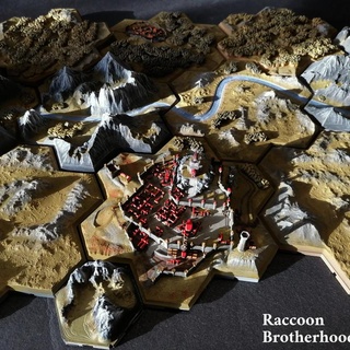 capítulo 1 cadago mesa 3D imprimible terreno fantasía ciudad modular rpg juegos guerra maleficio mapa tierra 3d print model - Mito3D