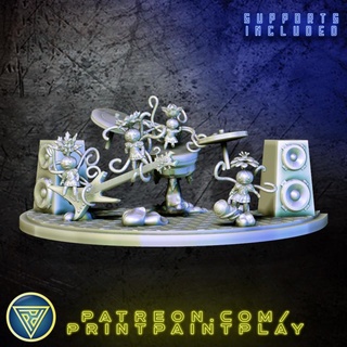 flower alien band diorama print paint play Tabletop Characters & Creatures Fantasy Universe plant roleplay rpg sci-fi miniature tabletop starfinder raxilite 3d print model - Mito3D