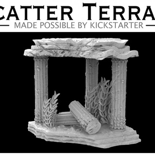 têmpora ruínas mia ok tampo mesa 3D imprimível terreno fantasia dragões masmorras jogos mini rpg miniatura dnd ruína espalhar 3d print model - Mito3D