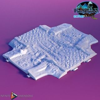 modulare fiumi strade guado infinito dimensioni Giochi tavolo 3D stampabile terreno fantasia medievale fiume strada fango sporco flagstone 3d print model - Mito3D