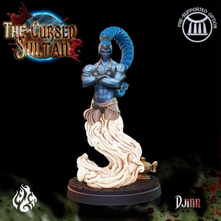 djinn crippled god foundry Tabletop Characters & Creatures Fantasy Universe fantasy female lantern rpg wargames sand elemental east spell dnd sultan pathfinder tabletopgames lamb cursed wishes cfg 3d print model - Mito3D