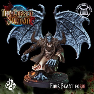 emir beast form crippled god foundry  Tabletop Tabletop Characters & Creatures Fantasy Universe Tabletop Tabletop Characters & Creatures bat beast fantasy god rpg undead vampire wargames wings east patreon dnd sultan pathfinder tabletopgames cursed foundry crippled emir cfg  3d print model - Mito3D