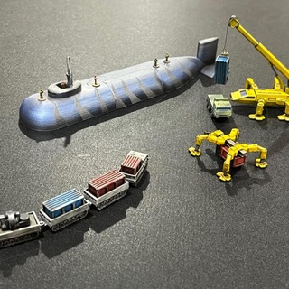 submarine sm-1 ig j Tabletop Vehicles & Machines navy tabletop wargame 6mm battletech 1 285 3d print model - Mito3D