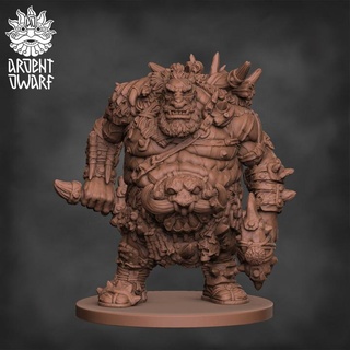 feral maw tribe ogre 8 guttler ardent dwarf studio Tabletop Characters & Creatures Fantasy Universe barbarian warhammer miniature brute wargame ageofsigmar aos ogor supported maneater presup mawtribe glutton gutbuster 3d print model - Mito3D