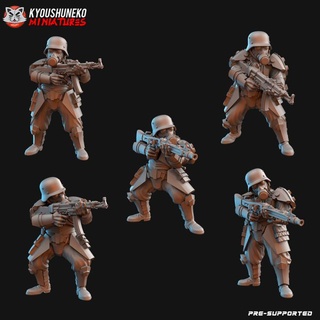 Almanca ağır komando birimleri ww2 kyoushuneko minyatürler masaüstü karakterler yaratıklar tarihi Evren punk savaş dünya 2 dizel 3d print model - Mito3D