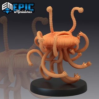 flumpf jellyfish ocean & sea creature water encounter tentacle beast epic-miniatures fantasy medieval monster rpg warhammer sla enemy tabletop dungeon dnd pathfinder npc pre-supported supported pre 3d print model - Mito3D
