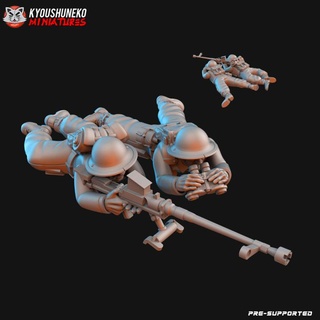 britânico anti tanque unidades ww2 kyoushuneko miniaturas tampo mesa personagens criaturas histórico universo guerra jogos mundo uk 2 3d print model - Mito3D