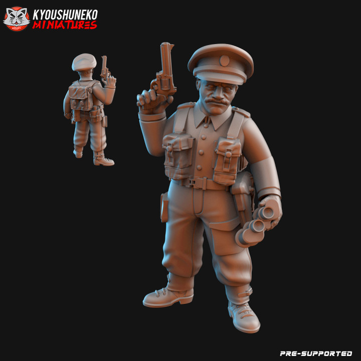 británico capitán ww2 kyoushuneko miniaturas mesa caracteres criaturas histórico universo guerra mundo 2 3D print model - Mito3D