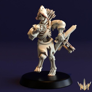 skeleton grunt crossbow pose 04 triple spire workshop Tabletop Characters & Creatures Fantasy Universe army fighter undead warhammer warrior age 28mm 32mm bowman sigmar presupport sharpshooter crossbowman deathrattle lustrian 3d print model - Mito3D