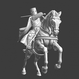 medieval order knight swinging sword northern crusades miniatures Tabletop Characters & Creatures Historical Universe model wargaming warrior tabletop charging cavalry templar 28mm mounted teutonic wargamingmodel wargamingminiature 3d print model - Mito3D
