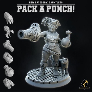 dwarf pirate eldritch foundry  Tabletop Tabletop Characters & Creatures Fantasy Universe Tabletop Tabletop Characters & Creatures female lady pirate dwarf d&d rogue dnd pathfinder artificer  3d print model - Mito3D