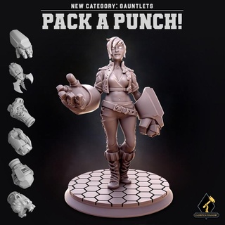 arcane gauntlet warrior eldritch foundry Tabletop Characters & Creatures Sci-Fi Universe female fighter monk woman lol leagueoflegends d&d dnd vi pathfinder starfinder artificer 3d print model - Mito3D
