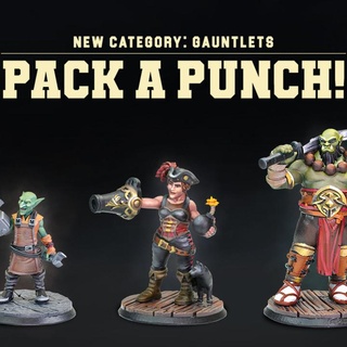 power gauntlets pack eldritch foundry Tabletop Characters & Creatures Fantasy Universe goblin monk orc pirate dwarf gauntlet powerfist d&d dnd pathfinder arcane artificer 3d print model - Mito3D