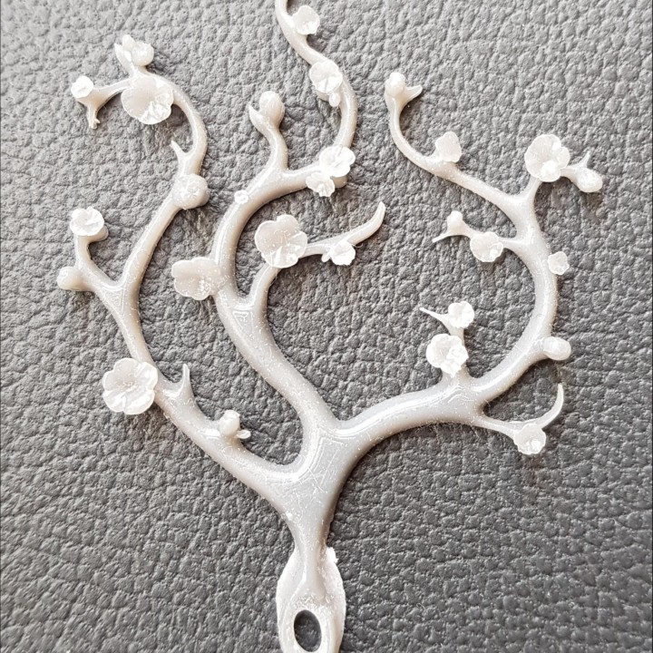 flowervine pendant jewellery flower vine 3D print model - Mito3D
