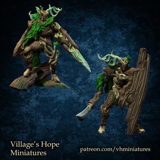 tree knight guardian forest village's hope miniatures Tabletop Characters & Creatures Fantasy Universe rpg miniature minis dnd ttrpg trpg 3d print model - Mito3D
