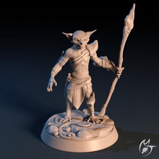 goblin warrior making tlon Tabletop Characters & Creatures Fantasy Universe creature monster orc soldier spear encounter imp npc goblinoid 3d print model - Mito3D
