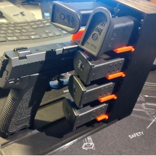modular pistol rack schnetzer alain  Props & Cosplay Replica Guns gun pistol rack organizer gunstand gunsave pistolstand  3d print model - Mito3D