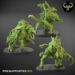 fallen creatures claybeastcreation Tabletop Characters & Creatures Fantasy Universe demon beast creature horn abomination chaos spawn 3d print model - Mito3D