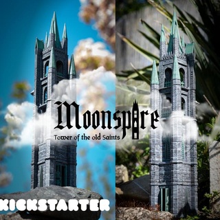 moonspire tower old saints tainted saint miniatures  Tabletop 3D Printable Terrain Fantasy Terrain building environment filament house terrain tower church  3d print model - Mito3D