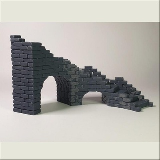Ruine Treppe Terrain verdorben Heilige Miniaturen Tischplatte 3D druckbar Fantasie frei Gebäude fdm Filament Ruinen 3d print model - Mito3D