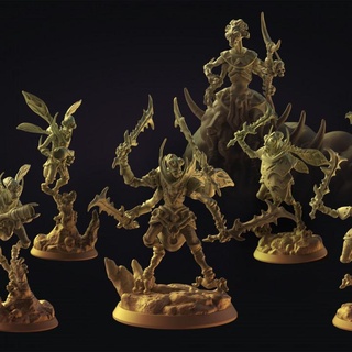 geonocian set tainted windmill Tabletop Characters & Creatures Fantasy Universe monster star wars ant creatures dnd geonosian 3d print model - Mito3D