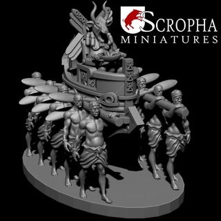 carthaginian procession scropha miniatures Tabletop Characters & Creatures Fantasy Universe ancient historical rome wargame 28mm chariot saga baal moloch punic hanibal carthage 3d print model - Mito3D