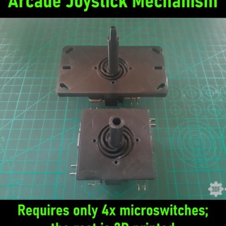 Arkade Joystick Mechanismus 3d gedruckt Adam Freeman Gadgets Elektronik Video Spiele VR Zubehör Barrierefreiheit spezialisiert technisch Hilfe Computers arcade parts 3d print model - Mito3D