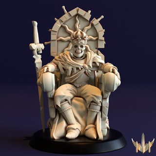 conquistador king west throne triple spire workshop Tabletop Characters & Creatures Fantasy Universe army skeleton sword undead warhammer warrior lord age lich 28mm 32mm sigmar presupport deathrattle lustrian 3d print model - Mito3D