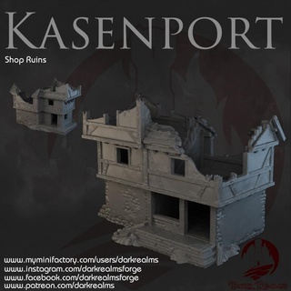 sombre royaumes Kasenport boutique ruines forger table 3D imprimable terrain fantaisie 3d print model - Mito3D