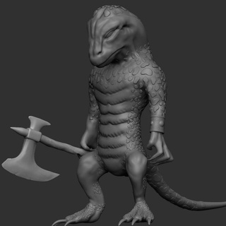 lizardman marcus stamper Tabletop Characters & Creatures Fantasy Universe d&d 3d print model - Mito3D