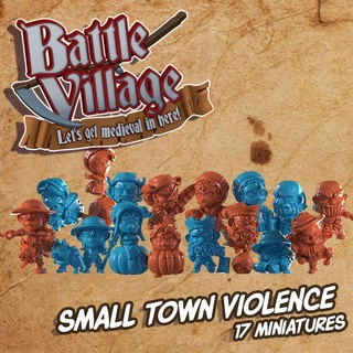 battaglia villaggio piccolo cittadina violenza marcia atelier tavolo personaggi creature fantasia universo carina chibi npc 3d print model - Mito3D