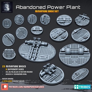 abandoned power plant bases admiral apocalypse Tabletop accessories Characters & Creatures Fantasy Universe Board Games 40k industrial metal miniatures robot terrain wargames warhammer necromunda scifi infinity cast loot cogs adeptus mechanicus powerplant vents pipework 3d print model - Mito3D